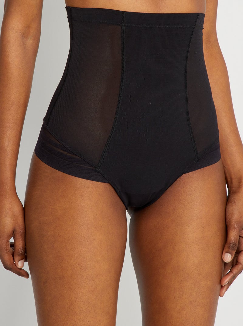 Corrigerende halfhoge slip 'By Bra' zwart - Kiabi