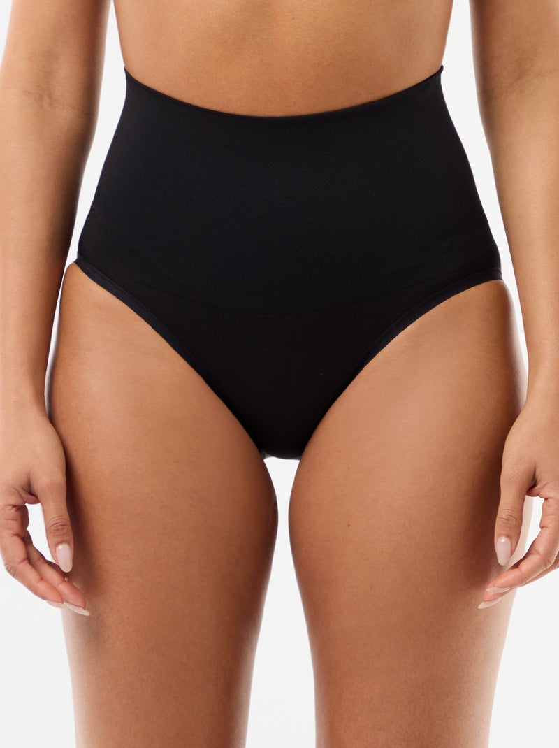 Corrigerende slip met hoge taille zwart - Kiabi