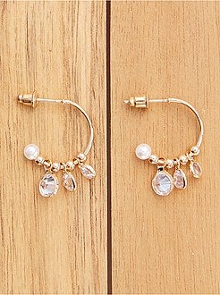 Creolen met parels - Kiabi