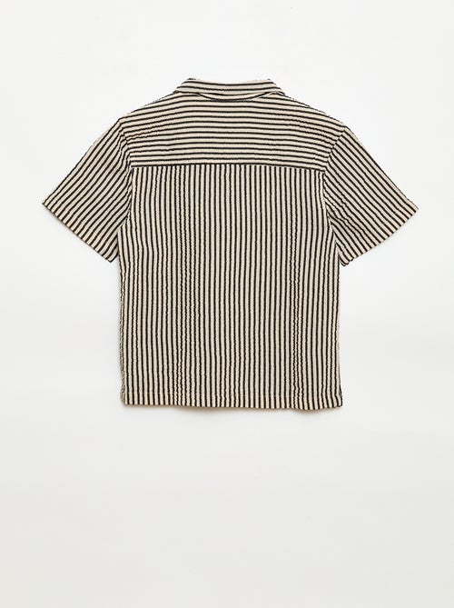 Crêpe overhemd met korte mouwen - Kiabi