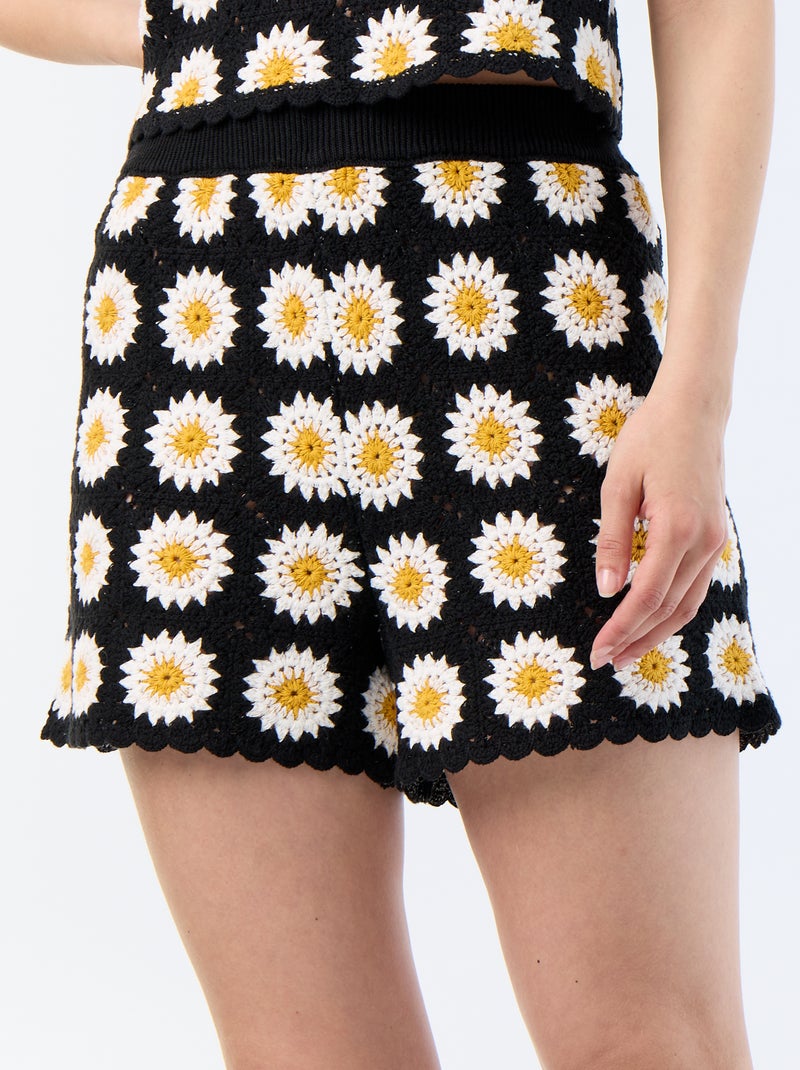 Crochet short Zwart - Kiabi