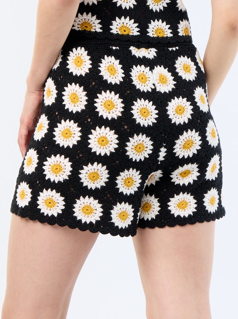 Crochet short Zwart - Kiabi