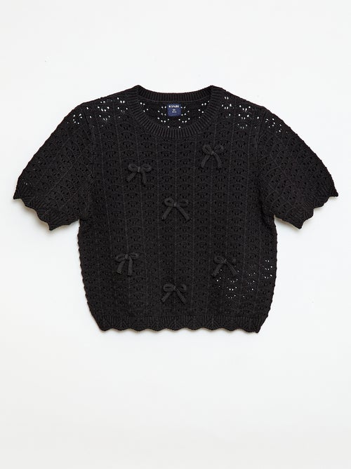 Crochetpull met korte mouwen - Kiabi