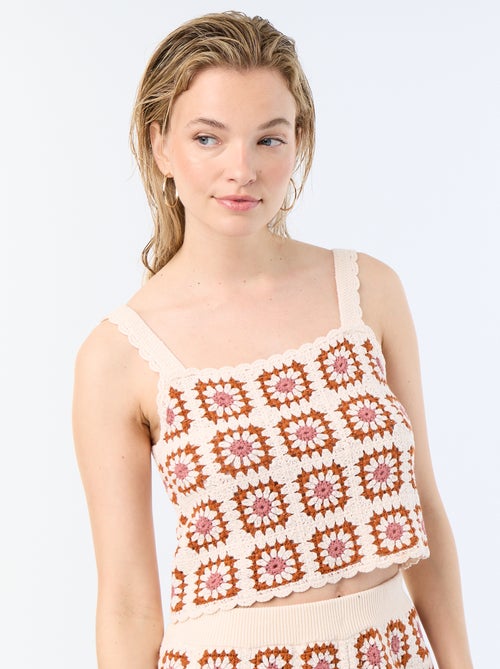 Crochettop met motief - Kiabi