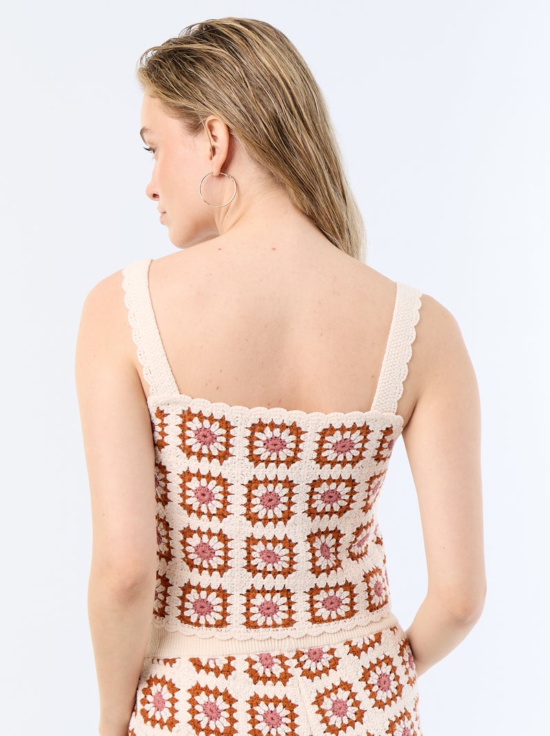 Crochettop met motief Rose - Kiabi