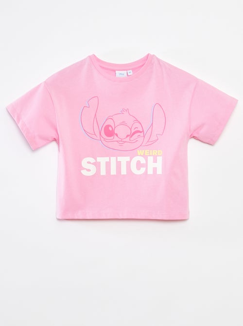 Crop top T-shirt 'Stitch' - Kiabi