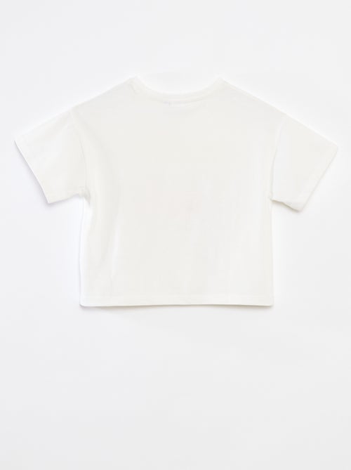 Crop top T-shirt 'Stitch' - Kiabi