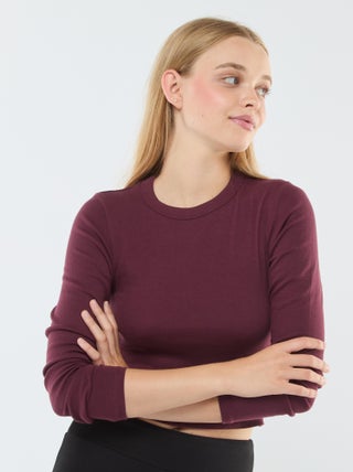Cropped basic T-shirt