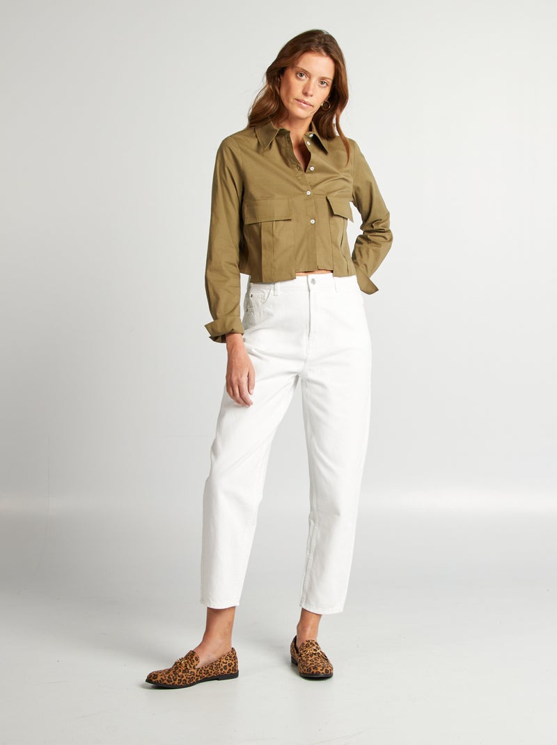 Cropped blouse KAKI - Kiabi