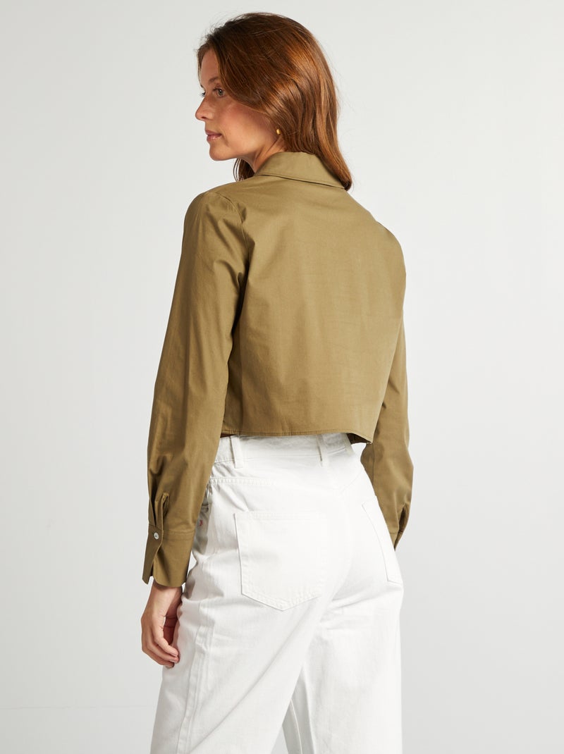 Cropped blouse KAKI - Kiabi