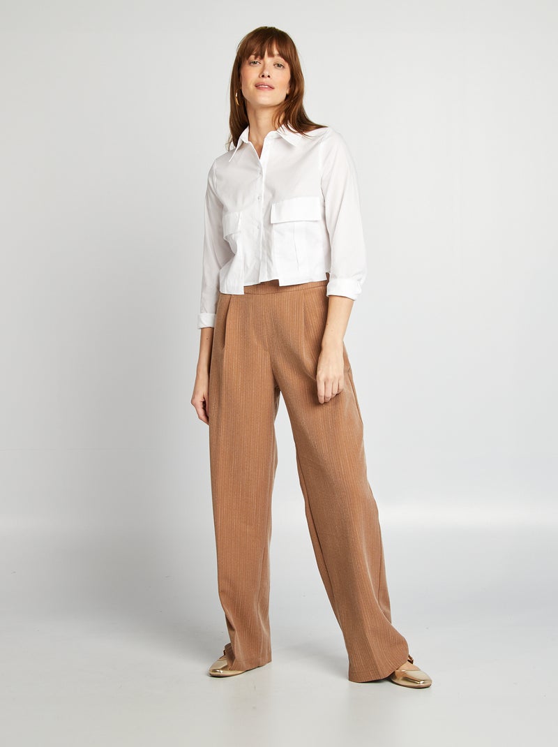 Cropped blouse WIT - Kiabi