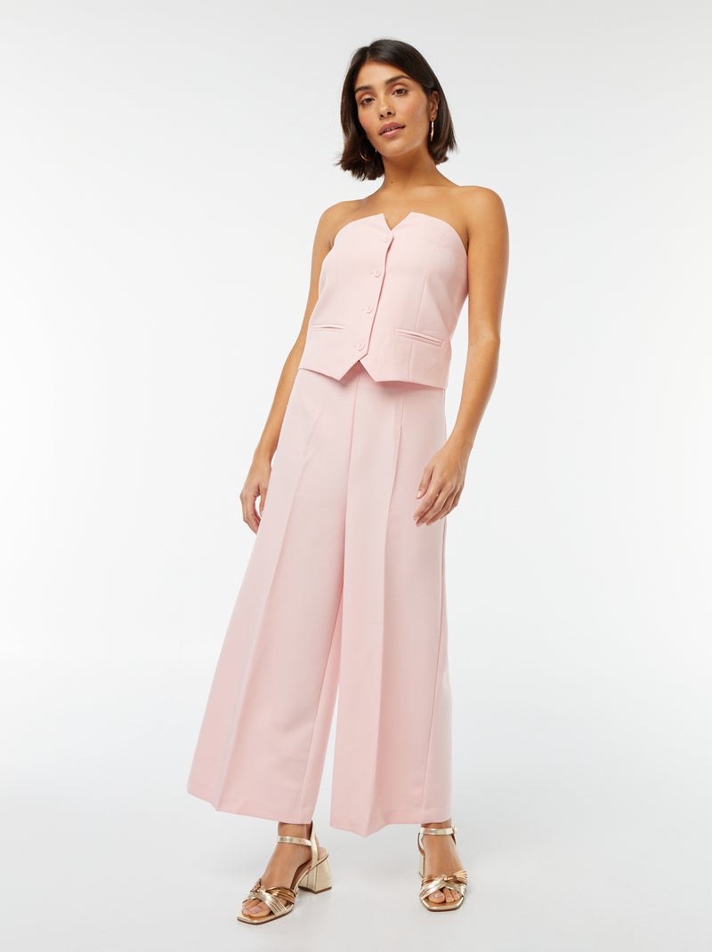 Cropped broek met uitlopende pijpen ROSE - Kiabi