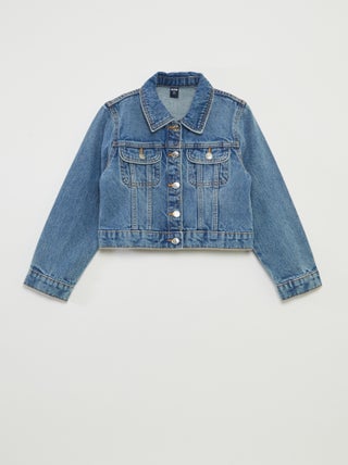 Cropped denim jasje