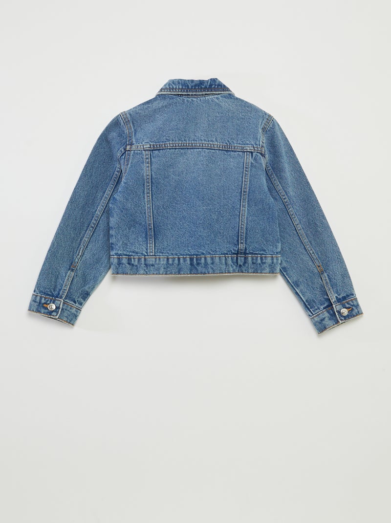 Cropped denim jasje BLAUW - Kiabi