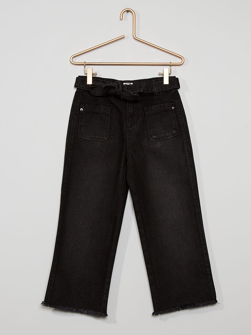 Cropped jeans 'Ecowash' ZWART - Kiabi