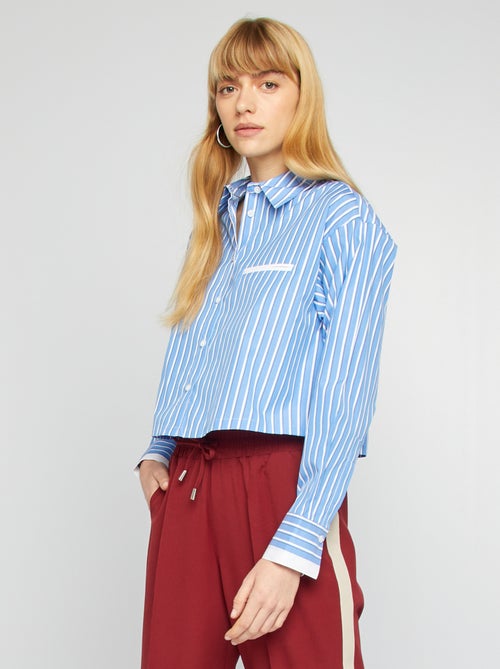 Cropped overhemd met strepen - Kiabi