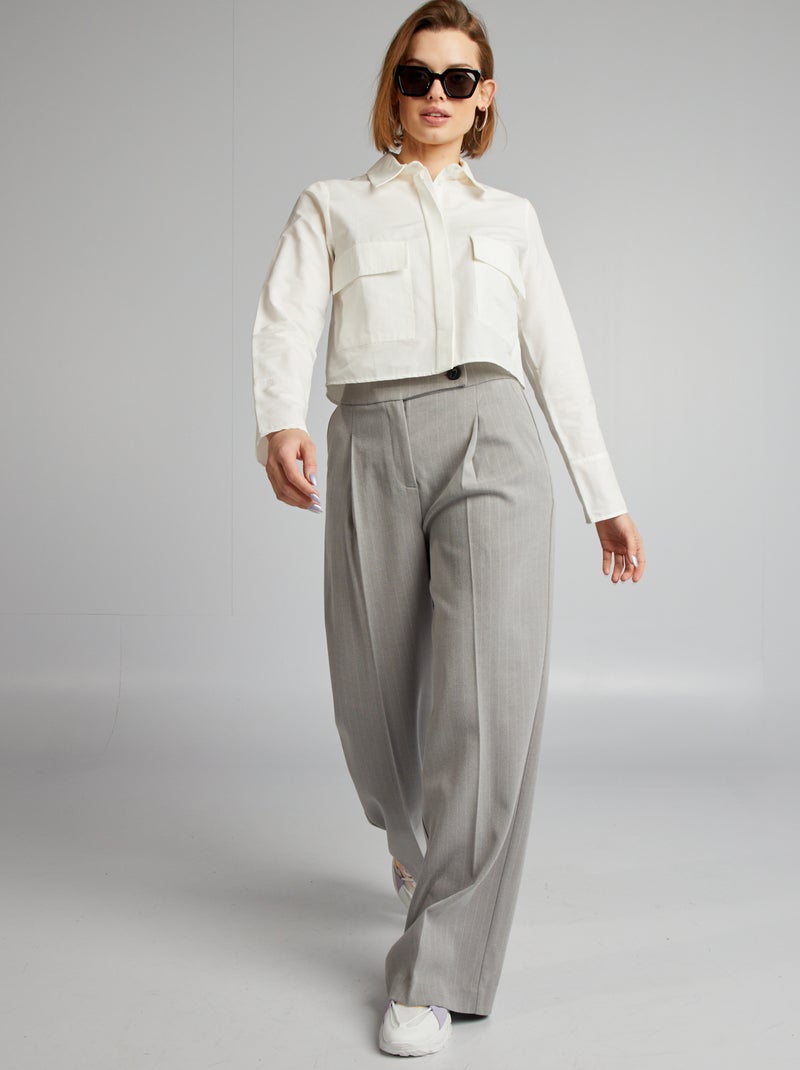 Cropped overhemd WIT - Kiabi