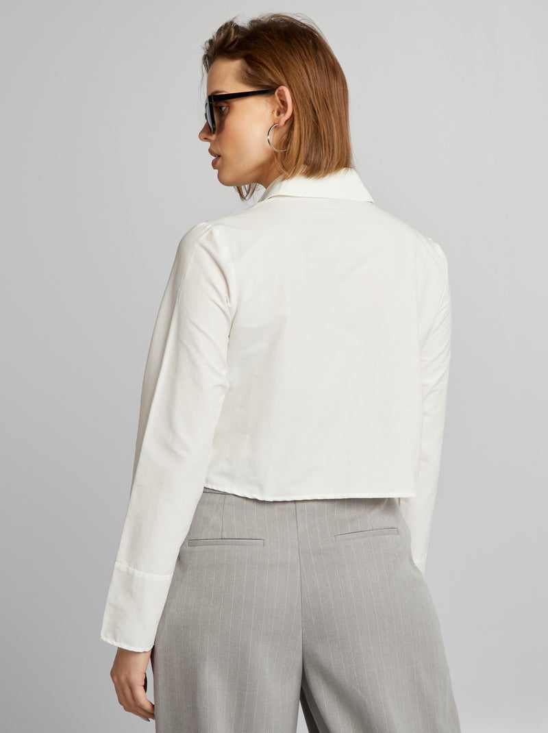 Cropped overhemd WIT - Kiabi