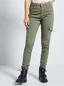 Cropped skinny broek met zeer hoge taille - Kiabi