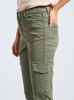 Cropped skinny broek met zeer hoge taille - Kiabi