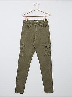 Cropped skinny broek met zeer hoge taille - Kiabi