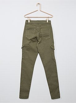 Cropped skinny broek met zeer hoge taille - Kiabi