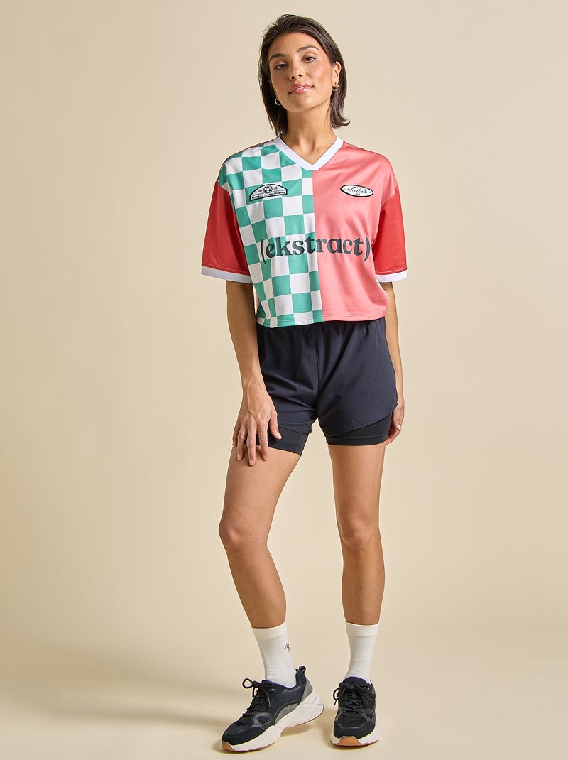 Cropped sport T-shirt - (ekstract) Rose - Kiabi