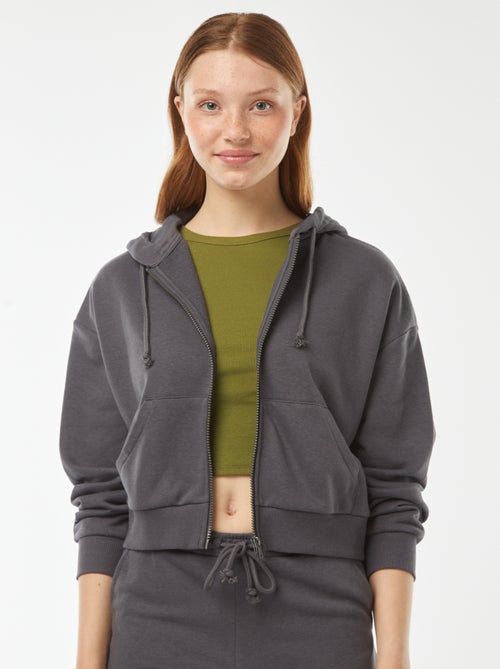 Cropped sweater met capuchon - Kiabi