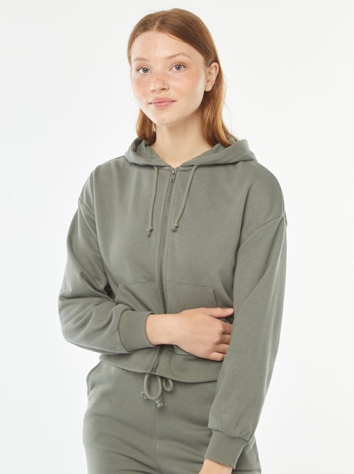 Cropped sweater met capuchon - Kiabi