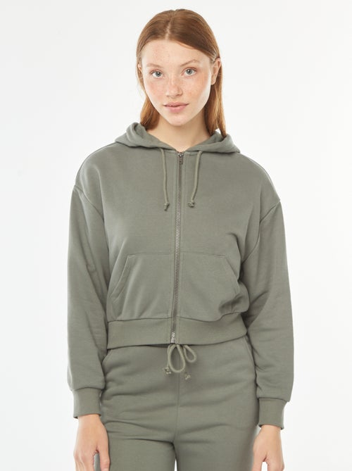 Cropped sweater met capuchon - Kiabi