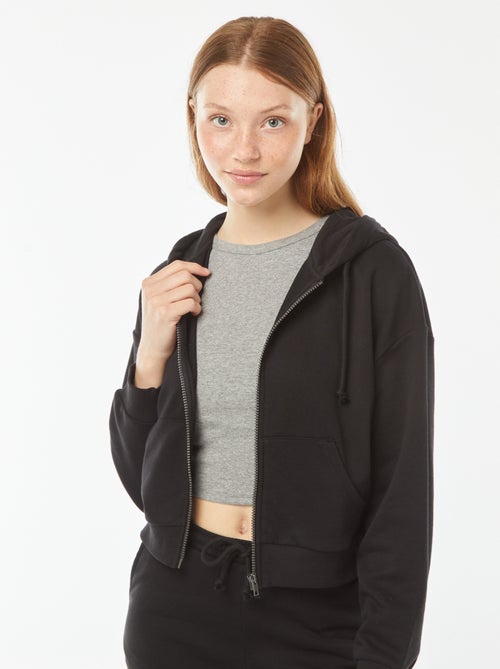 Cropped sweater met capuchon - Kiabi