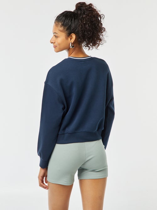 Cropped sweater met opschrift in Amerikaanse stijl - Kiabi