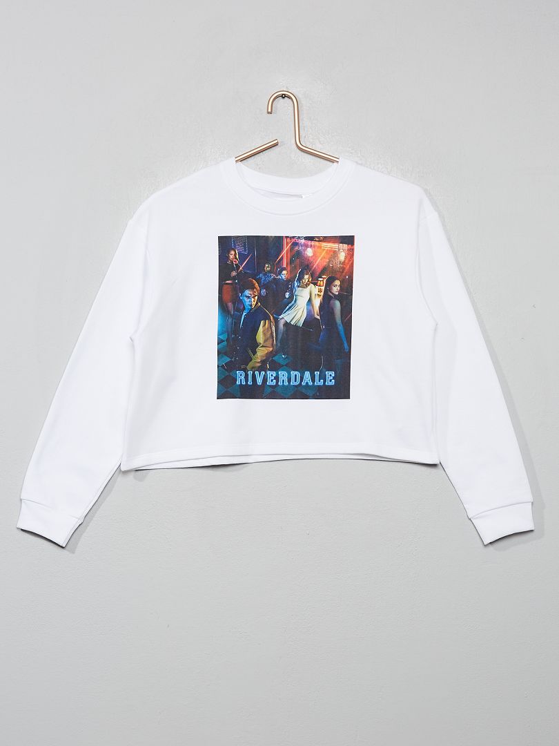 Cropped sweater 'Riverdale' wit - Kiabi