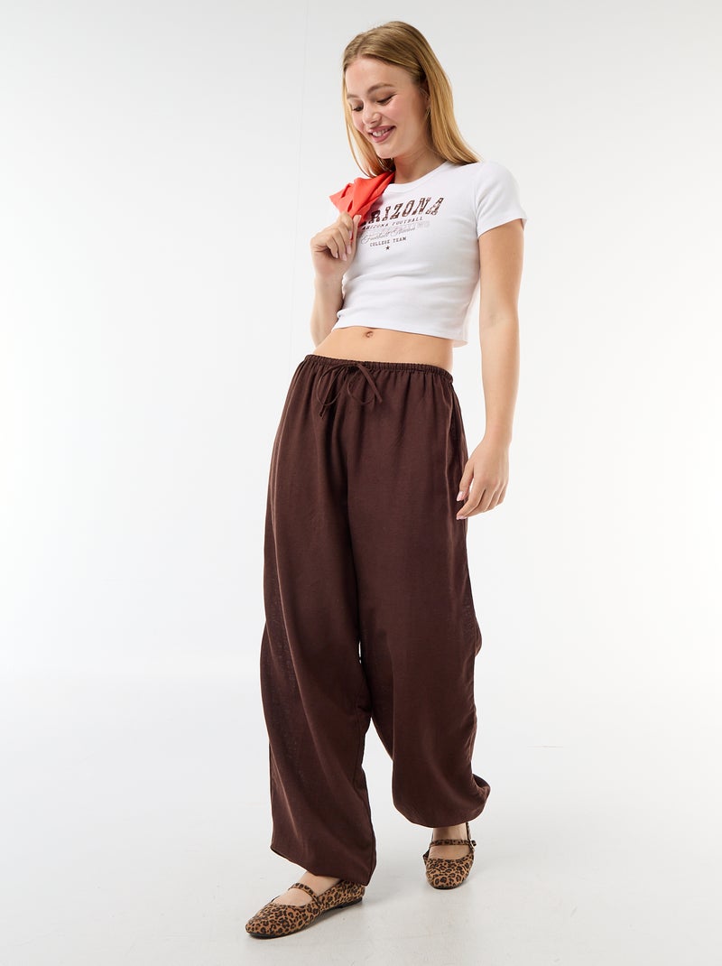 Cropped T-shirt 'Arizona' Wit - Kiabi