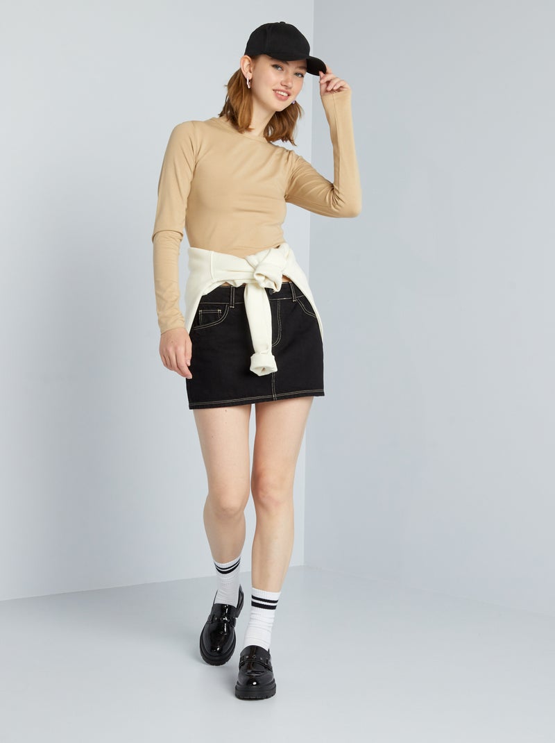 Cropped T-shirt BIEGE - Kiabi