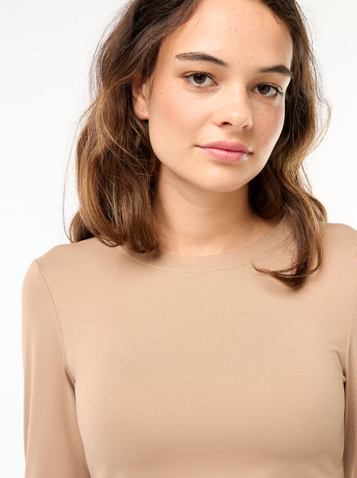 Cropped T-shirt met gekreukt effect - Kiabi