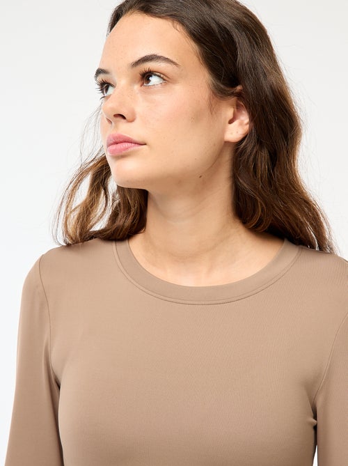 Cropped T-shirt met gekreukt effect - Kiabi