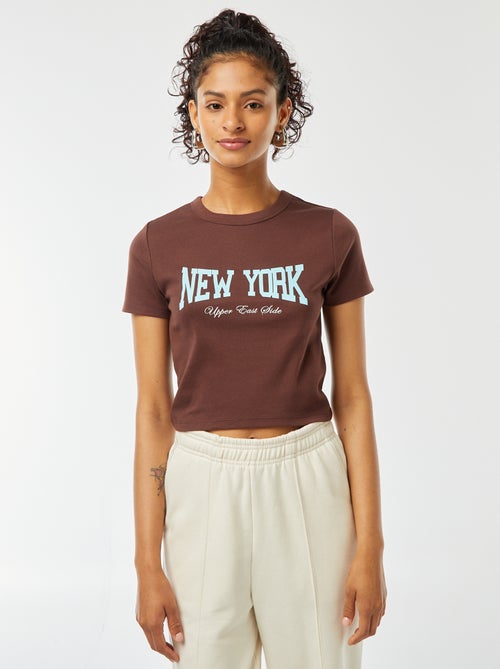 Cropped T-shirt met korte mouw - Kiabi