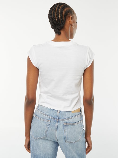 Cropped T-shirt met korte mouw 'Olivia Rodrigo' - Kiabi