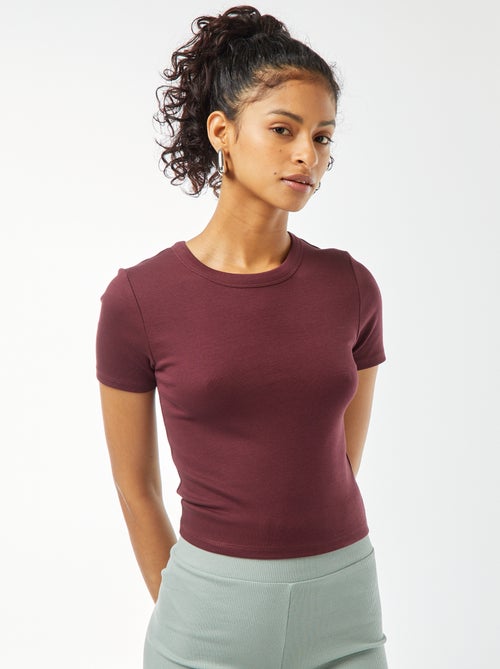 Cropped T-shirt met korte mouw - Kiabi