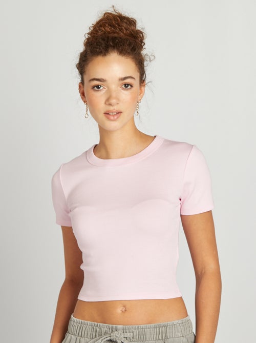 Cropped T-shirt met korte mouw - Kiabi