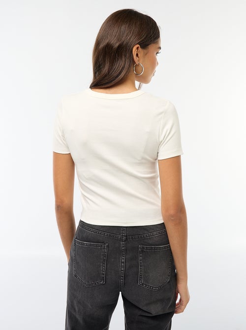 Cropped T-shirt met korte mouw - Kiabi