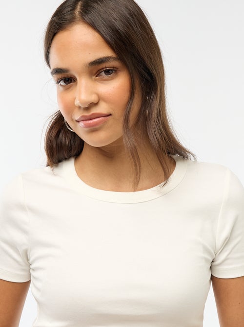 Cropped T-shirt met korte mouw - Kiabi