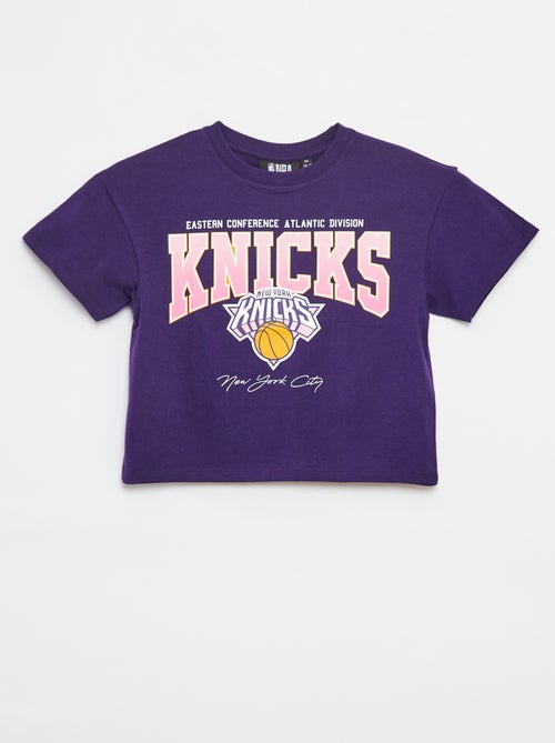 Cropped T-shirt met korte mouwen 'NBA' - Kiabi