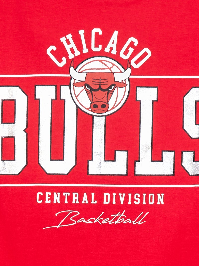 Cropped T-shirt met korte mouwen 'NBA' ROOD - Kiabi