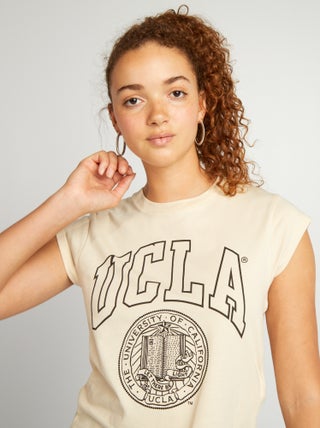 Cropped T-shirt met 'Ucla'-print