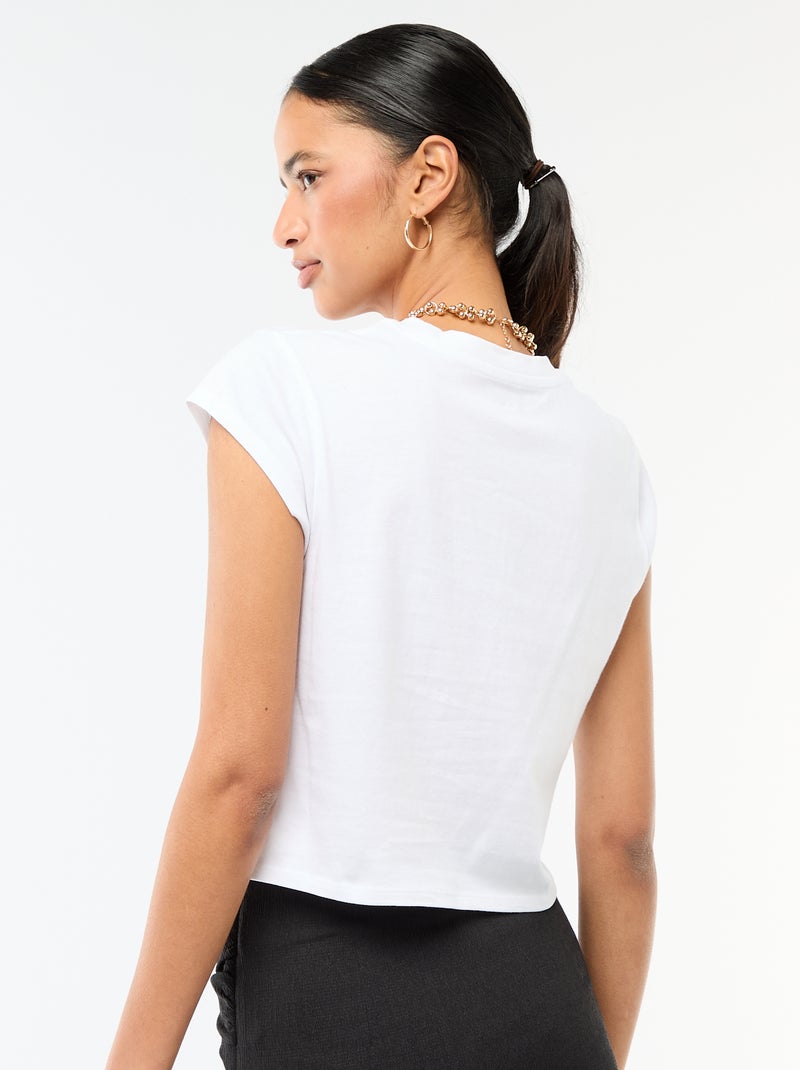 Cropped T-shirt 'Minnie' 'Disney' Wit - Kiabi