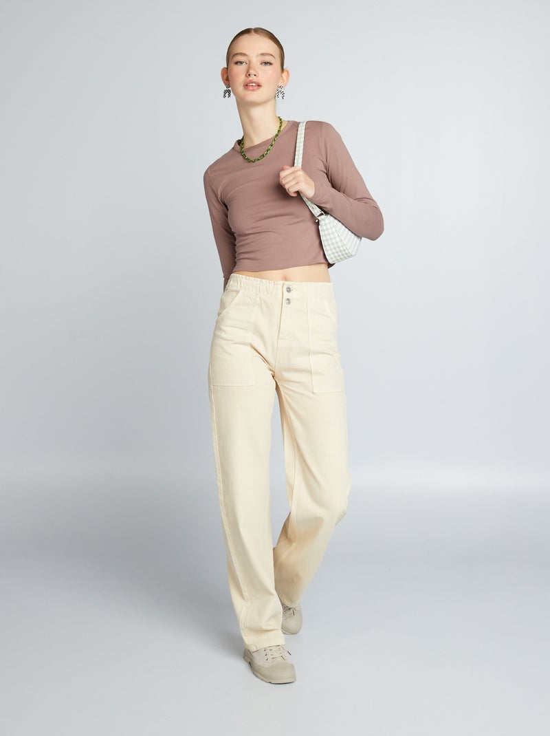 Cropped T-shirt PAARS - Kiabi