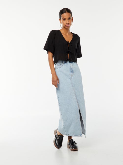 Cropped T-shirt van ajourtricot - Kiabi