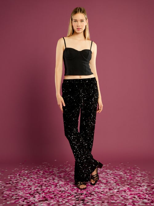 Cropped top in korsetstijl - Kiabi